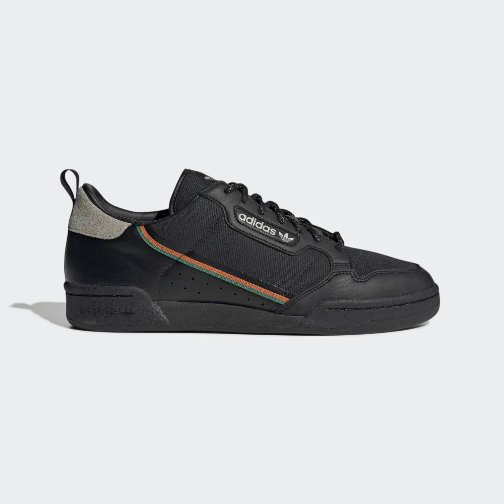 Adidas Men's Continental 80 Originals Shoes Black/Orange Ireland EE5597